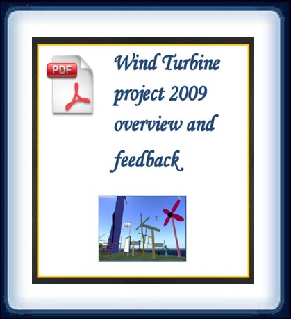 A virtual world project used to learn th physics of wind turbines